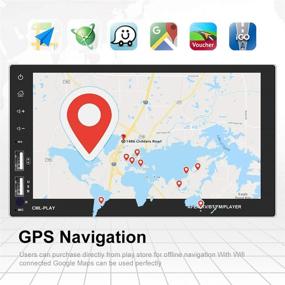 img 1 attached to 🚗 Автомагнитола Podofo Android с двойным DIN с навигацией GPS и Bluetooth, сенсорным экраном, автомобильным радио с FM/WiFi/Mirror Link/USB быстрой зарядкой телефона и поддержкой задней камеры.