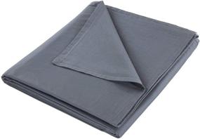 img 4 attached to 🌳 TreeCube Weighted Blanket King Size Cotton Cover (78’’x85’’, Dark Grey): Perfect Fit for 78"x85" King Size Weighted Blankets