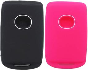 img 4 attached to 🔒 Protective Silicone Key Fob Cover for CX-5 & CX-9 - Black/Rose