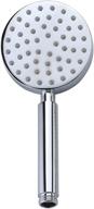 🚿 polished chrome 4-inch metal hand held shower head with no flow restrictor, 304 stainless steel construction and silicone nozzles - compatible with hoses, slide bars, and wall mount holders logo