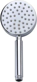 img 4 attached to 🚿 Polished Chrome 4-Inch Metal Hand Held Shower Head with No Flow Restrictor, 304 Stainless Steel Construction and Silicone Nozzles - Compatible with Hoses, Slide Bars, and Wall Mount Holders