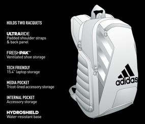 img 3 attached to Adidas Tennis Racquet Backpack Silver Backpacks