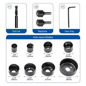 img 3 attached to NINDEJIN Woodworking Mandrels 19 64Mm Plasterboard