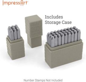 img 2 attached to ✨ ImpressArt - Basic Typewriter Lowercase 3mm Metal Stamp Letter Set for Engraving, Stamping & DIY Handmade Jewelry: Create Stunning Designs!