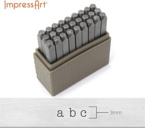 img 3 attached to ✨ ImpressArt - Basic Typewriter Lowercase 3mm Metal Stamp Letter Set for Engraving, Stamping & DIY Handmade Jewelry: Create Stunning Designs!