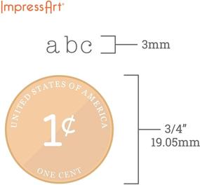 img 1 attached to ✨ ImpressArt - Basic Typewriter Lowercase 3mm Metal Stamp Letter Set for Engraving, Stamping & DIY Handmade Jewelry: Create Stunning Designs!