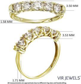 img 1 attached to 💍 Прекрасное обручальное кольцо с бриллиантами Vir Jewels в 1 карат общим весом, 5 камней в золоте 14К желтого цвета, круглой огранки: потрясающий символ вечной любви!