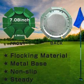 img 2 attached to 🏌️ Enhance Your Golf Putting Skills with the Durable 2pcs Green All-Direction Golf Training Hole Practing Cup Aid – Perfect for Indoor/Outdoor Practice, Home Office Attachment, Fishing, Hunting, and Camping