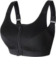 enhance performance and style with the newlashua women's high support push up zip front close padded sports bra логотип