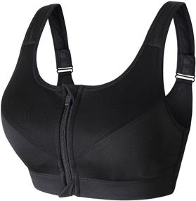 img 4 attached to Enhance Performance and Style with the newlashua Women's High Support Push Up Zip Front Close Padded Sports Bra