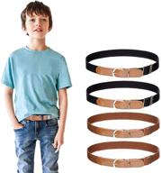 kids boys girls elastic belt logo