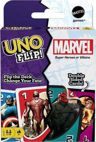 img 4 attached to 🎮 Marvel UNO FLIP Card Game: 112-Card Pack for Kids & Adults, Perfect for Family Game Night, Ages 7 & Up