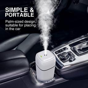 img 3 attached to 🚗 Personal Mini Car Humidifier – Portable USB Humidifier with 3 Mist Modes and LED Light – Ultra Quiet Small Desk Office Humidifier for Plant Indoor, Car Travel (White)