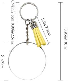 img 3 attached to 🔑 Versatile 80 PCS Acrylic Circle Discs Set with Keychain Blanks, Keychains & Tassels – Ideal for DIY Crafts!