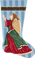 🎄 get festive with alice peterson home creations holiday edition needlepoint stocking kit - angel in praise- large, deluxe size logo