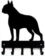 boston terrier key rack & leash hanger - large 9 inch wide - made in usa: organize in style! логотип