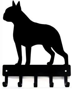 img 3 attached to Boston Terrier Key Rack & Leash Hanger - Large 9 inch Wide - Made in USA: Organize in Style!