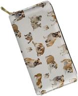 🐶 functional and stylish women's zip around clutch wallet for american bulldog lovers logo