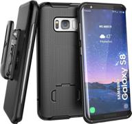 чехол для пояса с клипом secure-fit duraclip combo для samsung galaxy s8 (гладкий черный) 📱 логотип