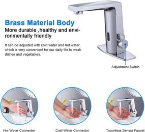 img 1 attached to 🚰 Convenient and Hygienic: Bathroom Faucets Touchless Faucet Automatic