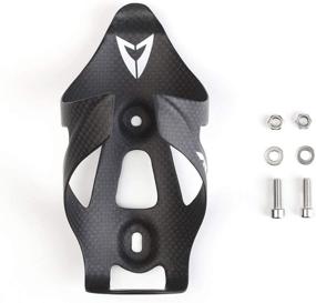 img 1 attached to 🚲 Premium Carbon Fiber Bicycle Water Bottle Cage Holder by Alston - Easy Mounting, Perfect for Road and Mountain Bikes, with Integrated Bike Light