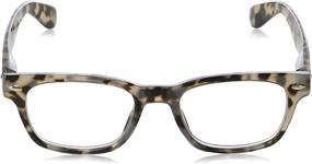 img 1 attached to 👓 Ultimate Eye Protection: Peepers by PeeperSpecs Clark Square Blue Light Blocking Reading Glasses, Gray Tortoise, 49 + 2