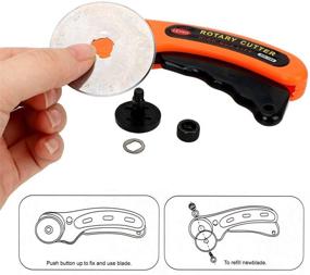 img 2 attached to 45mm Sewing Rotary Cutter with Scale Blades: Round Cutters for Quilting, Fabric Cutting, and Craft Tools - Rotary Cloth Guiding Cutting Machine with Safety Lock