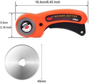 img 1 attached to 45mm Sewing Rotary Cutter with Scale Blades: Round Cutters for Quilting, Fabric Cutting, and Craft Tools - Rotary Cloth Guiding Cutting Machine with Safety Lock