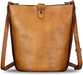 img 4 attached to Genuine Leather Crossbody Handmade Handbags Women's Handbags & Wallets