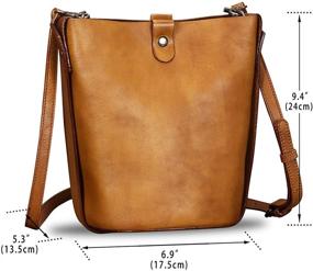 img 1 attached to Genuine Leather Crossbody Handmade Handbags Women's Handbags & Wallets