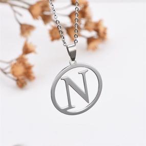 img 1 attached to 🔥 AOCHEE Personalized Stainless Steel Initial Pendant Necklace