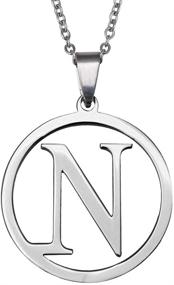 img 4 attached to 🔥 AOCHEE Personalized Stainless Steel Initial Pendant Necklace