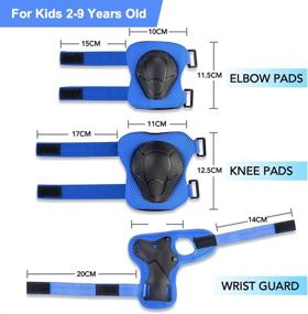 img 1 attached to Yoreeto Kids Protective Gear Set: 3-in-1 Knee and Elbow Pads with Wrist Guards for Skating, Biking, Scooting, Skateboarding, Rollerblading - Youth Safety Gear Included