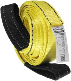 img 4 attached to 3400Dtex Premium 12ft x 2in Crane Towing Strap - Heavy Duty Polyester Web Sling with Corrosion Resistance - Industrial Flat Eye-Eye Ropes for Superior SEO