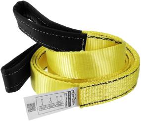 img 3 attached to 3400Dtex Premium 12ft x 2in Crane Towing Strap - Heavy Duty Polyester Web Sling with Corrosion Resistance - Industrial Flat Eye-Eye Ropes for Superior SEO