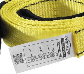 img 2 attached to 3400Dtex Premium 12ft x 2in Crane Towing Strap - Heavy Duty Polyester Web Sling with Corrosion Resistance - Industrial Flat Eye-Eye Ropes for Superior SEO