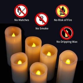 img 1 attached to 🕯️ Enhance Your Ambiance: Pandaing Flameless Candles - Set of 9 Real Wax Electric Unscented Candles with Remote Control and Timer