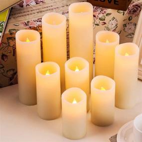 img 2 attached to 🕯️ Enhance Your Ambiance: Pandaing Flameless Candles - Set of 9 Real Wax Electric Unscented Candles with Remote Control and Timer