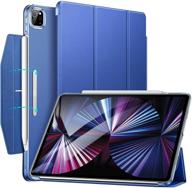 🔹 esr trifold case for ipad pro 11 inch 2021 (3rd gen) - lightweight stand case with auto sleep/wake, pencil 2 wireless charging - ascend series, blue logo