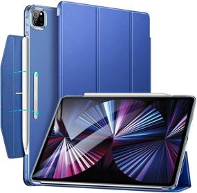 img 4 attached to 🔹 ESR Trifold Case for iPad Pro 11 Inch 2021 (3rd Gen) - Lightweight Stand Case with Auto Sleep/Wake, Pencil 2 Wireless Charging - Ascend Series, Blue