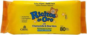 img 1 attached to 👶 Ricitos de Oro Baby Wipes: Soothing Chamomile and Aloe Vera for Your Baby's Gentle Care (80 count)