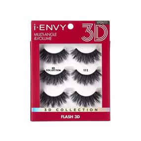 img 4 attached to KISS i Envy 3D Collection Eyelashes for Multiangle &amp; Volume Enhancement (KPEIM111)