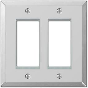 img 3 attached to 🪞 Clear Mirror Amerelle Double Rocker Wallplate - 2 Rocker