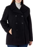 calvin klein womens breasted peacoat women's clothing in coats, jackets & vests logo