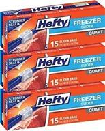 hefty freezer slider quart count logo