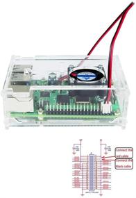 img 1 attached to Акриловый корпус с вентилятором для Raspberry Pi 4 Model B/Pi 3B+: Оптимальная защита и охлаждение.