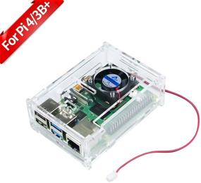 img 3 attached to Акриловый корпус с вентилятором для Raspberry Pi 4 Model B/Pi 3B+: Оптимальная защита и охлаждение.