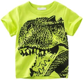 img 3 attached to Детская футболка-пуловер Dinosaur Crewneck для мальчиков - Верхняя одежда, майки и рубашки для одежды мальчиков