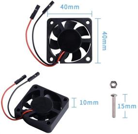 img 4 attached to 🔧 GeeekPi 4pcs Raspberry Pi 4 Quiet Fan - Efficient Cooling Solution for Raspberry Pi 4 Model B and Earlier Versions - DC 5V 3.3V Brushless CPU Cooling Fan Cooler Radiator (Black)