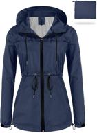 🌧️ sunseen women's outdoor waterproof raincoat: packable, lightweight rain jacket with hood - travel windbreaker and trench coat logo